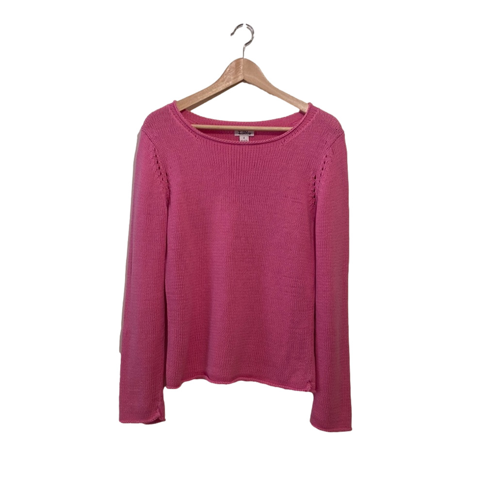 Lily Pulitzer beautiful pink cotton crew neck sweaters. Size S